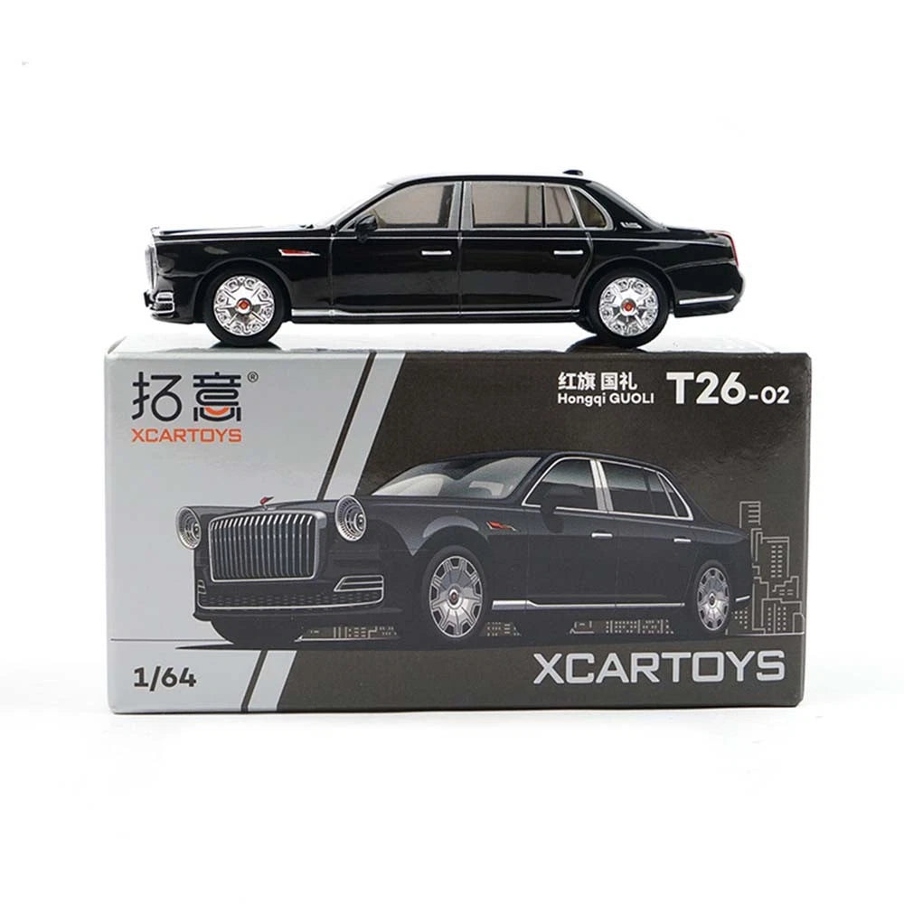 XCARTOYS Hongqi GUOLI Black 1/64 T26-02 Diecast Model Car