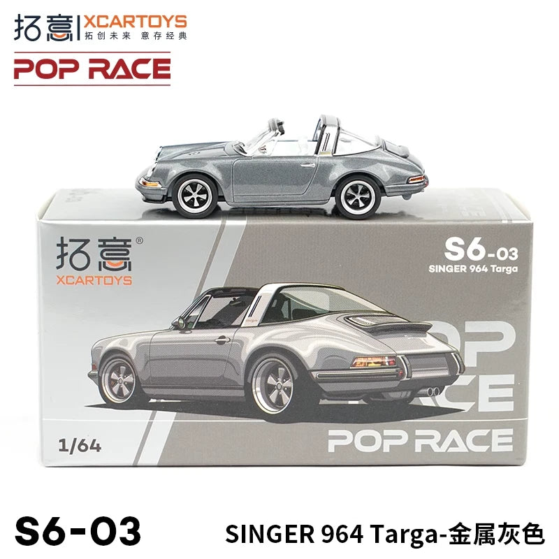 XCarToys x Pop Race 1:64 Scale SINGER 964 Targa Diecast Model Car Toys