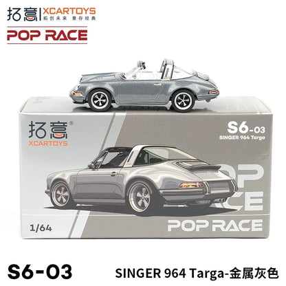 XCarToys x Pop Race 1:64 Scale SINGER 964 Targa Diecast Model Car Toys