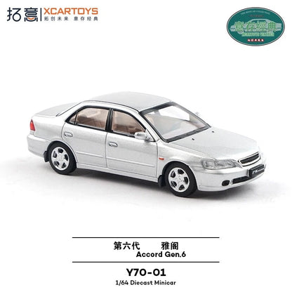 1:64 Xcartoys Gen.6 Honda Accord Silver Diecast Model Car Y70-01