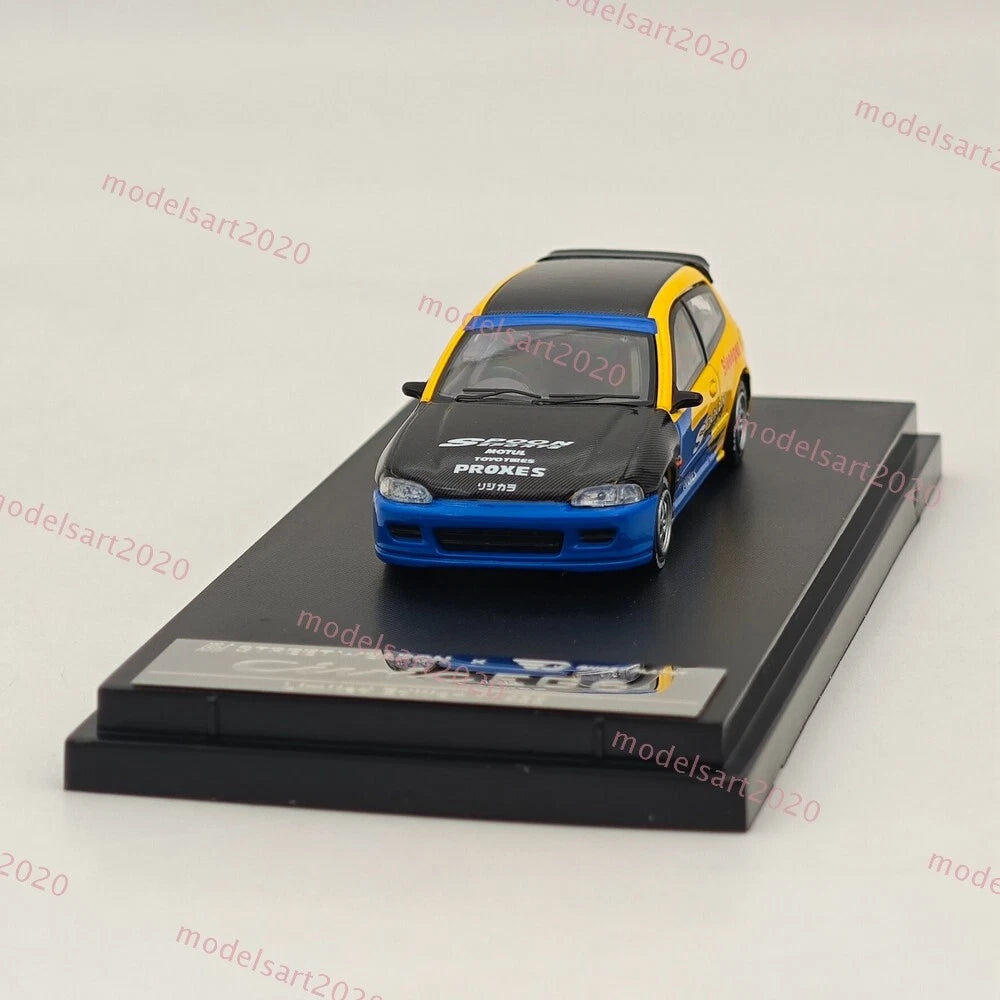 1:64 Street Weapon SW Civic EG6 Spoon Racing Sport Diecast Model Cars