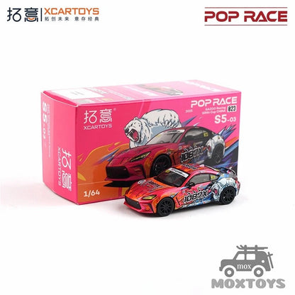 1/64 Pop Race GR86 1087X Racing Model Car