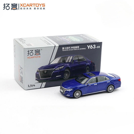 XCARTOYS 1/64 Scale Toyota Crown 14th Generation Blue Diecast Car Model Toy Y63-02