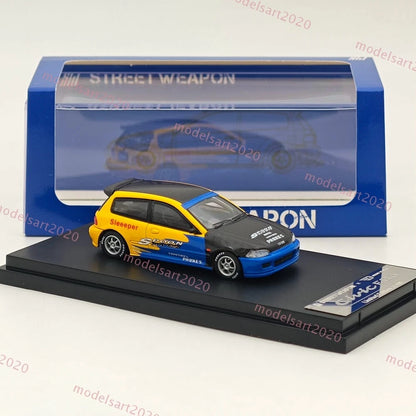 1:64 Street Weapon SW Civic EG6 Spoon Racing Sport Diecast Model Cars