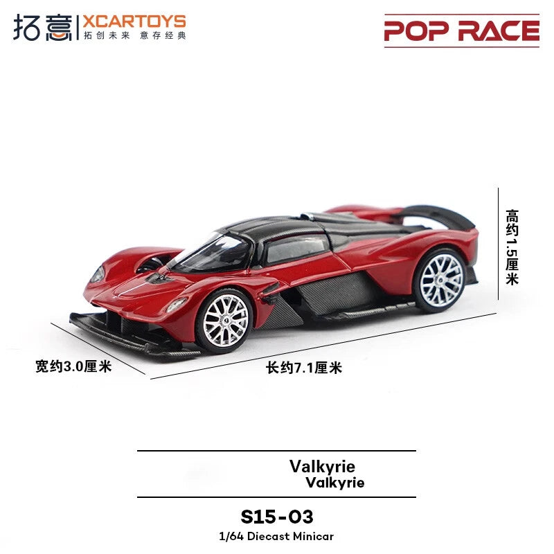 POP RACE 1:64 Valkyrie Red Diecast Model Car S15-03