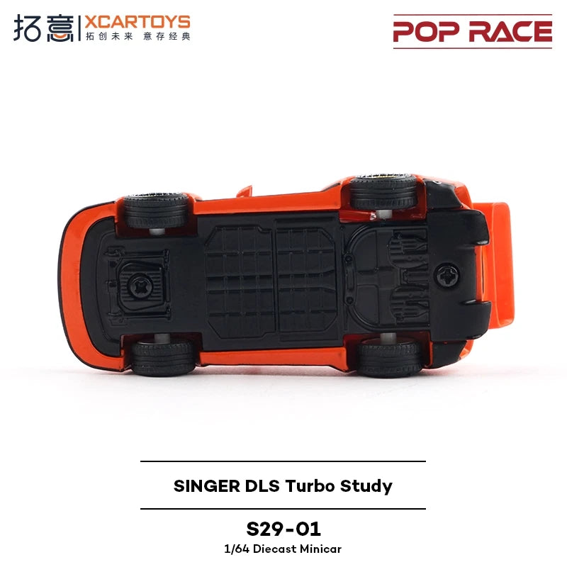 POP RACE 1:64 SINGER DLS TURBO STUDY Orange Diecast Model Car