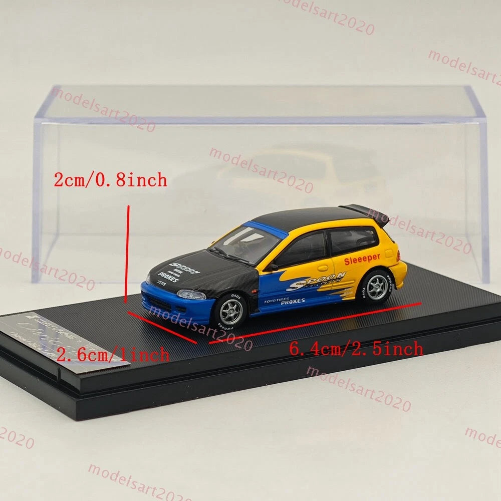 1:64 Street Weapon SW Civic EG6 Spoon Racing Sport Diecast Model Cars