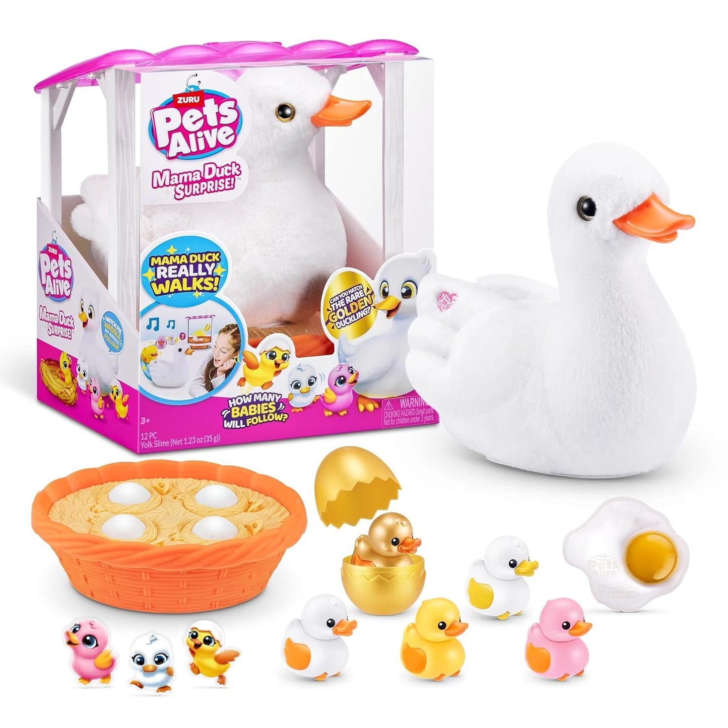 Pets Alive Mama & Baby Surprise Mama Duck & Baby Ducklings Robotic Pet Figure