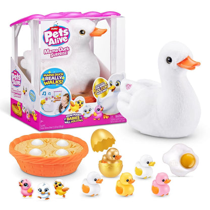 Pets Alive Mama & Baby Surprise Mama Duck & Baby Ducklings Robotic Pet Figure