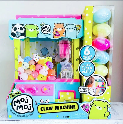 Moj Moj Claw Machine Playset – 6 Squishy Surprise Eggs & Collectible Toys