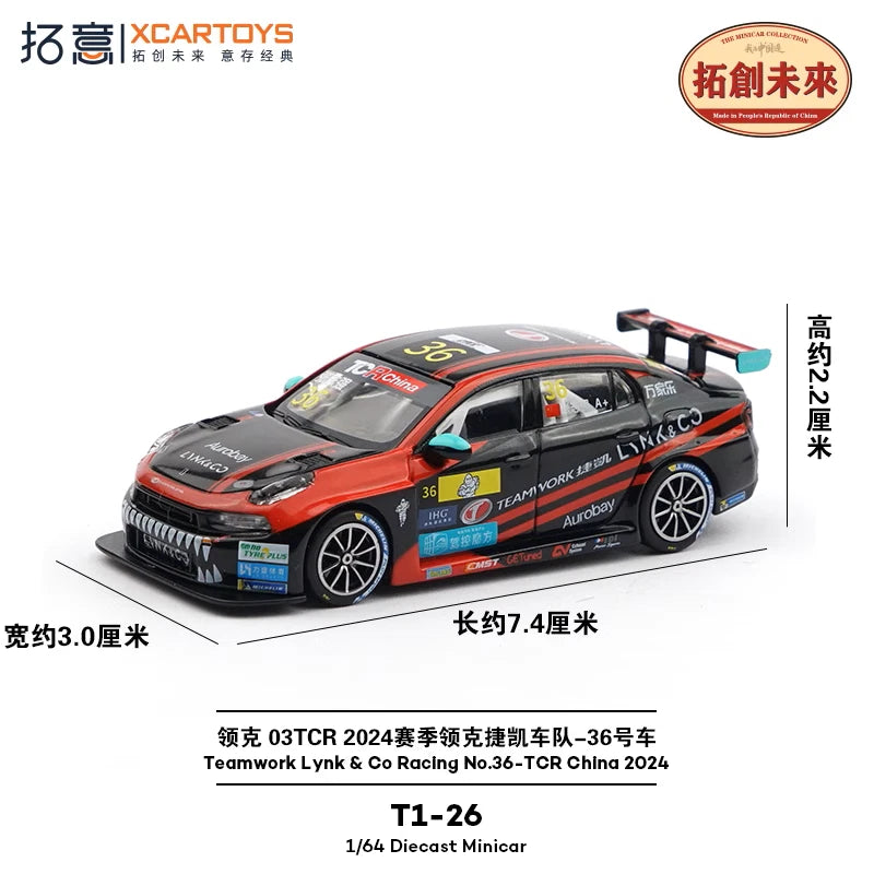 Xcartoys 1:64 Teamwork Lynk & Co Racing Diecast Model Car