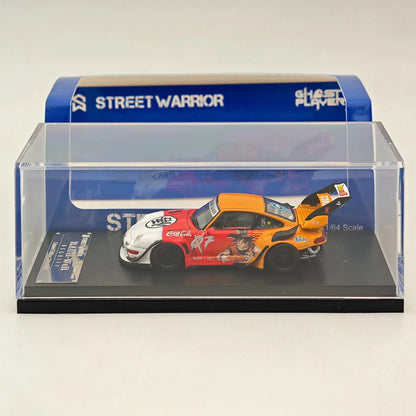 1:64 Street Warrior Dragon Ball RWB 993 911 Racing Sports Red Model Diecast Metal Car