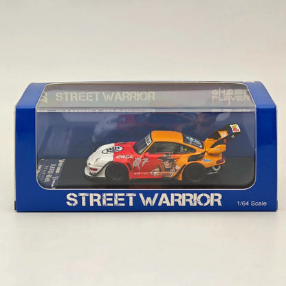 1:64 Street Warrior Dragon Ball RWB 993 911 Racing Sports Red Model Diecast Metal Car