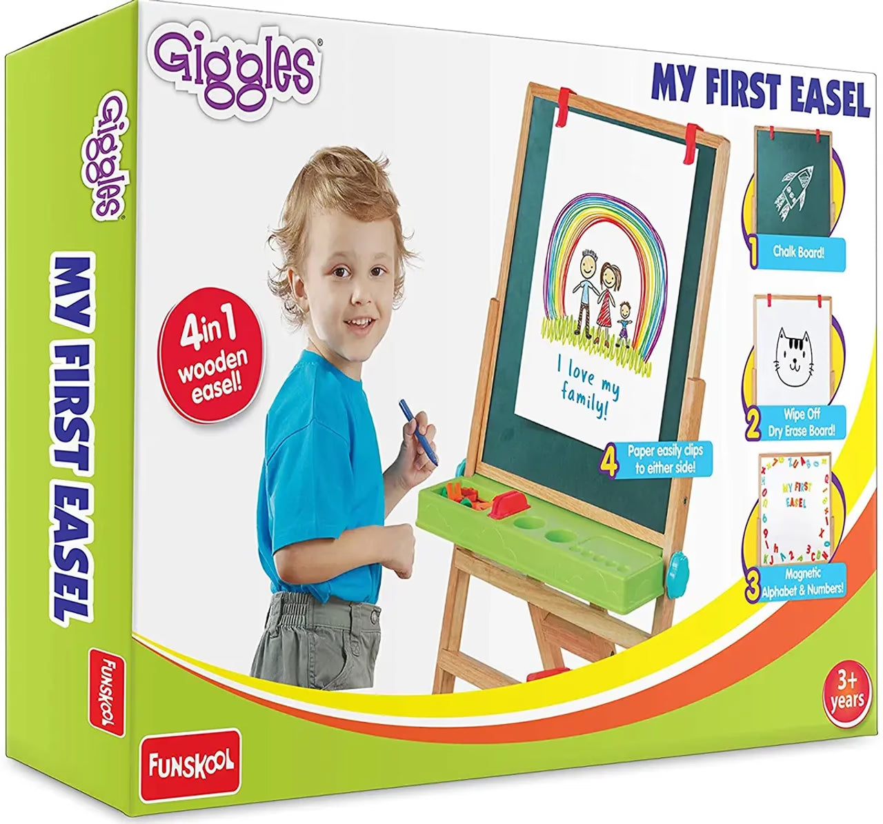 Giggles My First New Easel - Brown Activity Table & Boards for Kids (PACK OF 2)