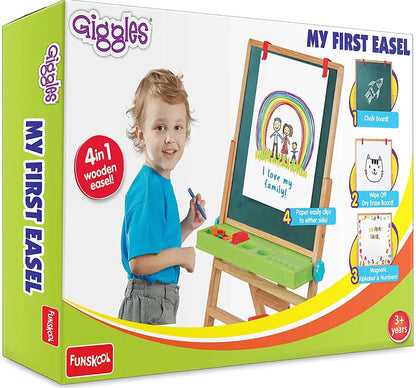 Giggles My First New Easel - Brown Activity Table & Boards for Kids (PACK OF 2)