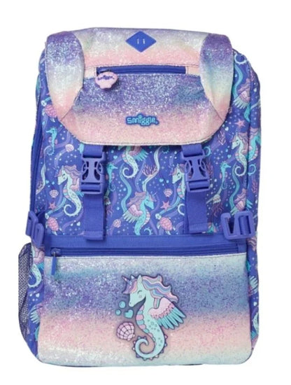 Smiggle Big Size Foldover Backpack for Kids - SEAHORSE