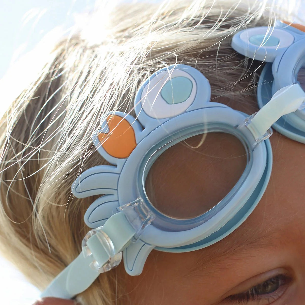 Blue Color Mini Swim Goggles For Kids Sonny The Sea Creature