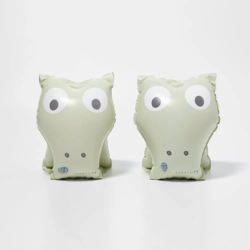Kids Inflatable Arm Bands Cookie the Croc Light Khaki
