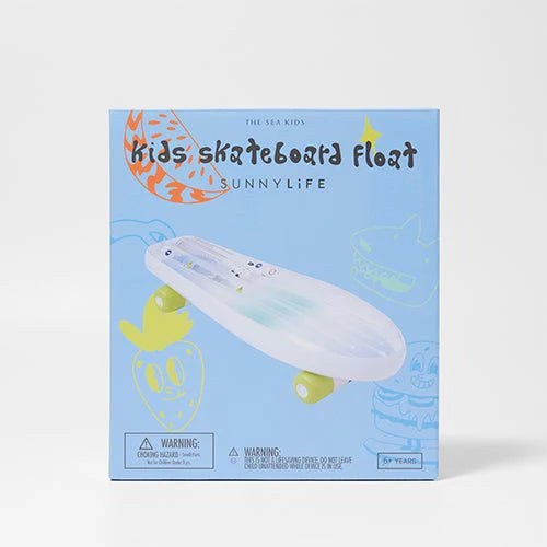 Kids Skateboard Float The Sea Kids Blue-Lime