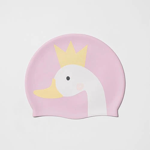 Kids Swimming Cap Princess Swan Multi