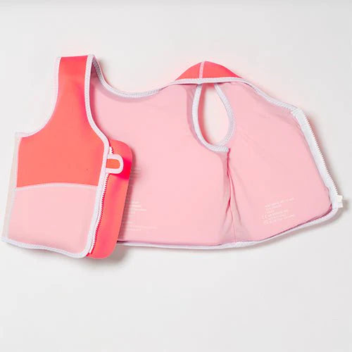 Melody the Mermaid Swim Vest 1-2 Neon Strawberry