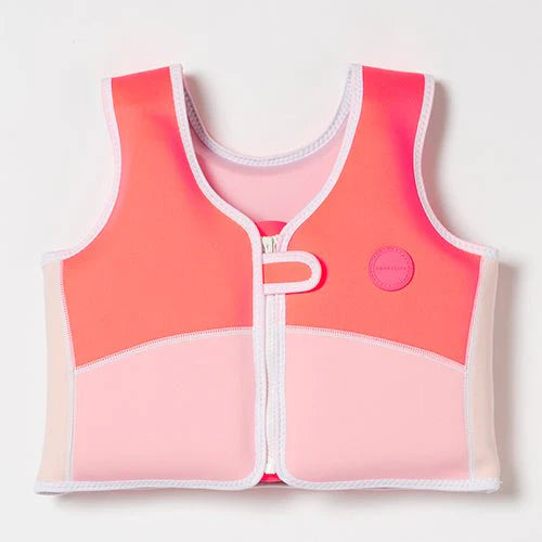 Melody the Mermaid Swim Vest 1-2 Neon Strawberry