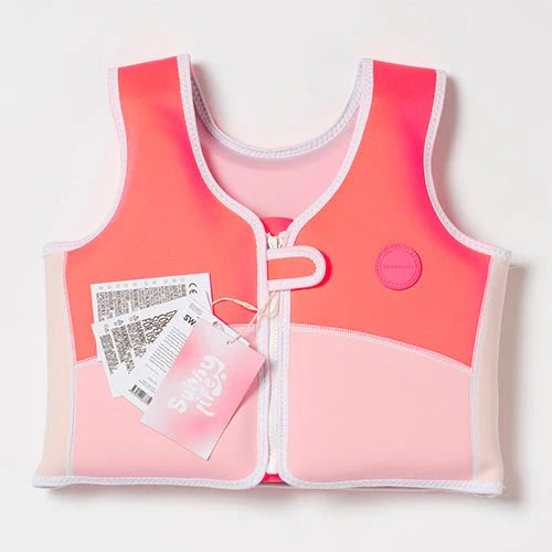 Melody the Mermaid Swim Vest 1-2 Neon Strawberry