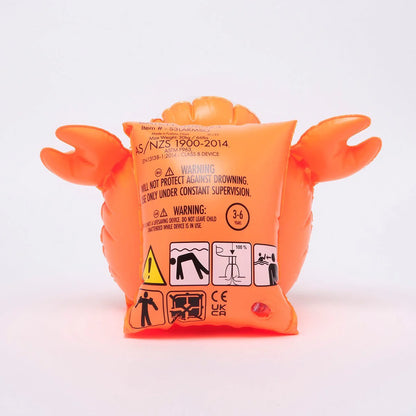 Orange Color Inflatable Buddy Float Bands Sonny The Sea Creature