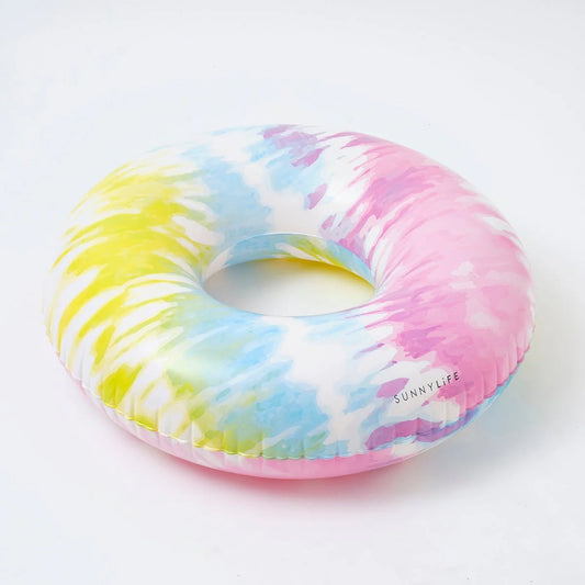 Tie Dye Color Inflatable Pool Ring Tie Dye Sorbet