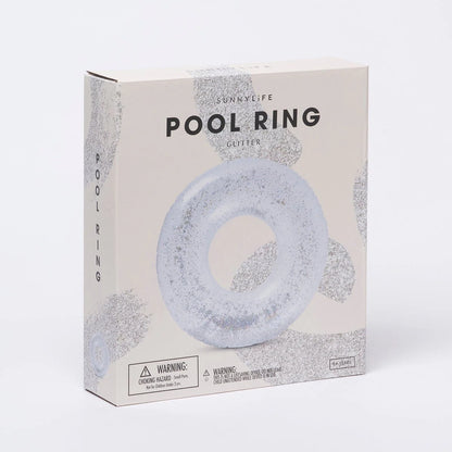Transparent Inflatable Pool Ring Glitter