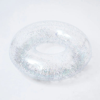 Transparent Inflatable Pool Ring Glitter