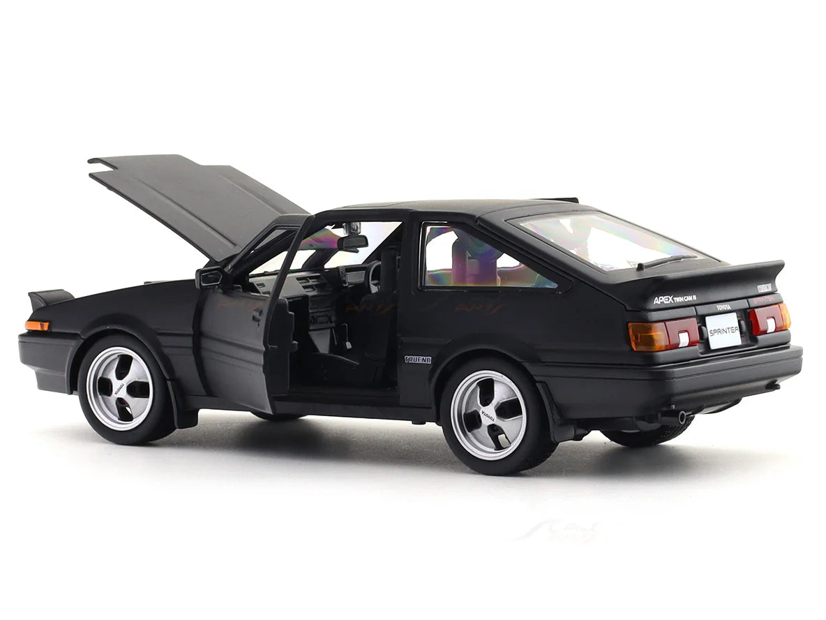 1:24 Toyota Sprinter Trueno AE86 Matte Black