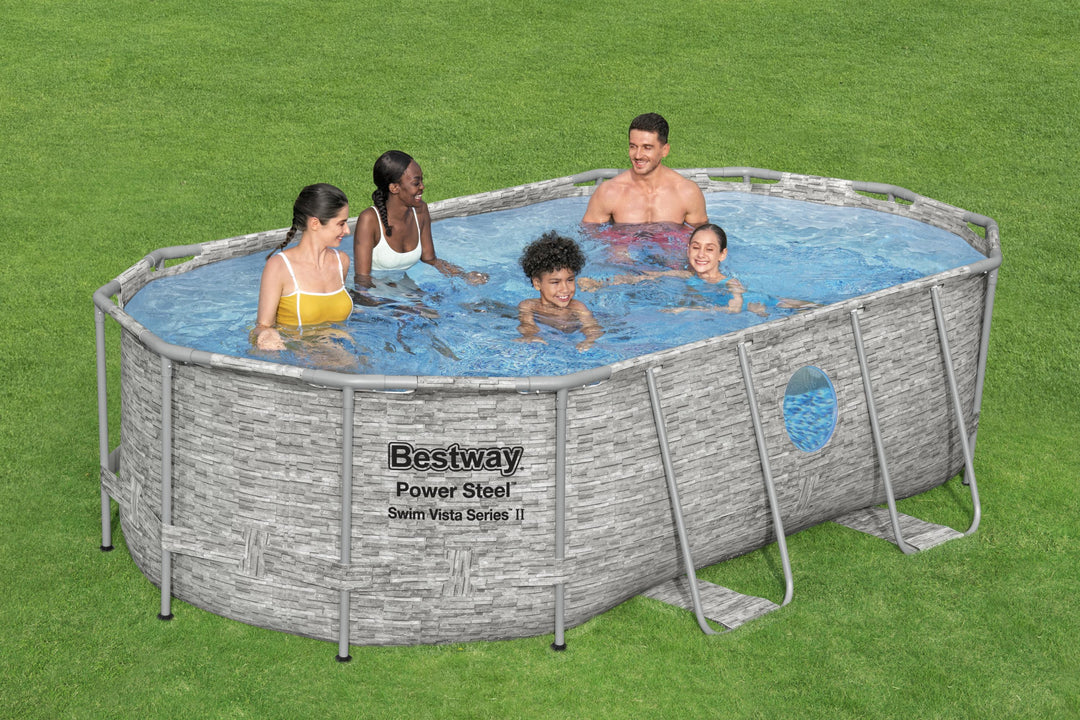 BESTWAY PORTABLE SWIMMING POOL SIZE-14FT X 8.20FT X 3.5FT