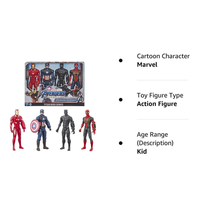 Marvel Avengers: Endgame Titan Hero Series Action Figure 4 Pack 12 INCH FIGURE