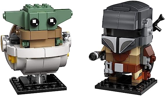 Lego BrickHeadz Star Wars The Mandalorian & The Child 75317 Building Kit, Toy for Kids and Any Star Wars Fan Featuring Buildable The Mandalorian and The Child Figures (295 Pieces)