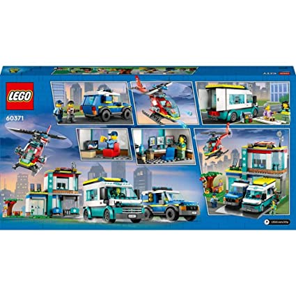 LEGO City Emergency Vehicles HQ 60371 Building Toy Set (706 Pieces)