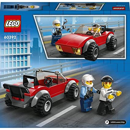 LEGO City Police Bike Car Chase 60392 Building Toy Set (59 Pieces)