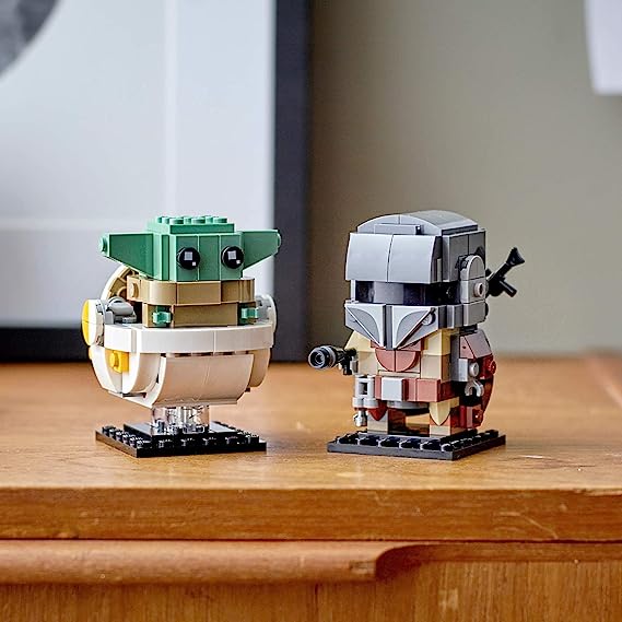 Lego BrickHeadz Star Wars The Mandalorian & The Child 75317 Building Kit, Toy for Kids and Any Star Wars Fan Featuring Buildable The Mandalorian and The Child Figures (295 Pieces)