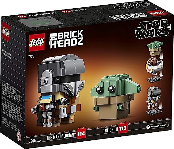 Lego BrickHeadz Star Wars The Mandalorian & The Child 75317 Building Kit, Toy for Kids and Any Star Wars Fan Featuring Buildable The Mandalorian and The Child Figures (295 Pieces)