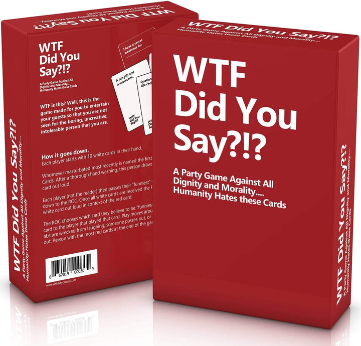 WTF Did You Say A Party Game Against All Dignity and Morality Full Game, XL Set of 594 Cards