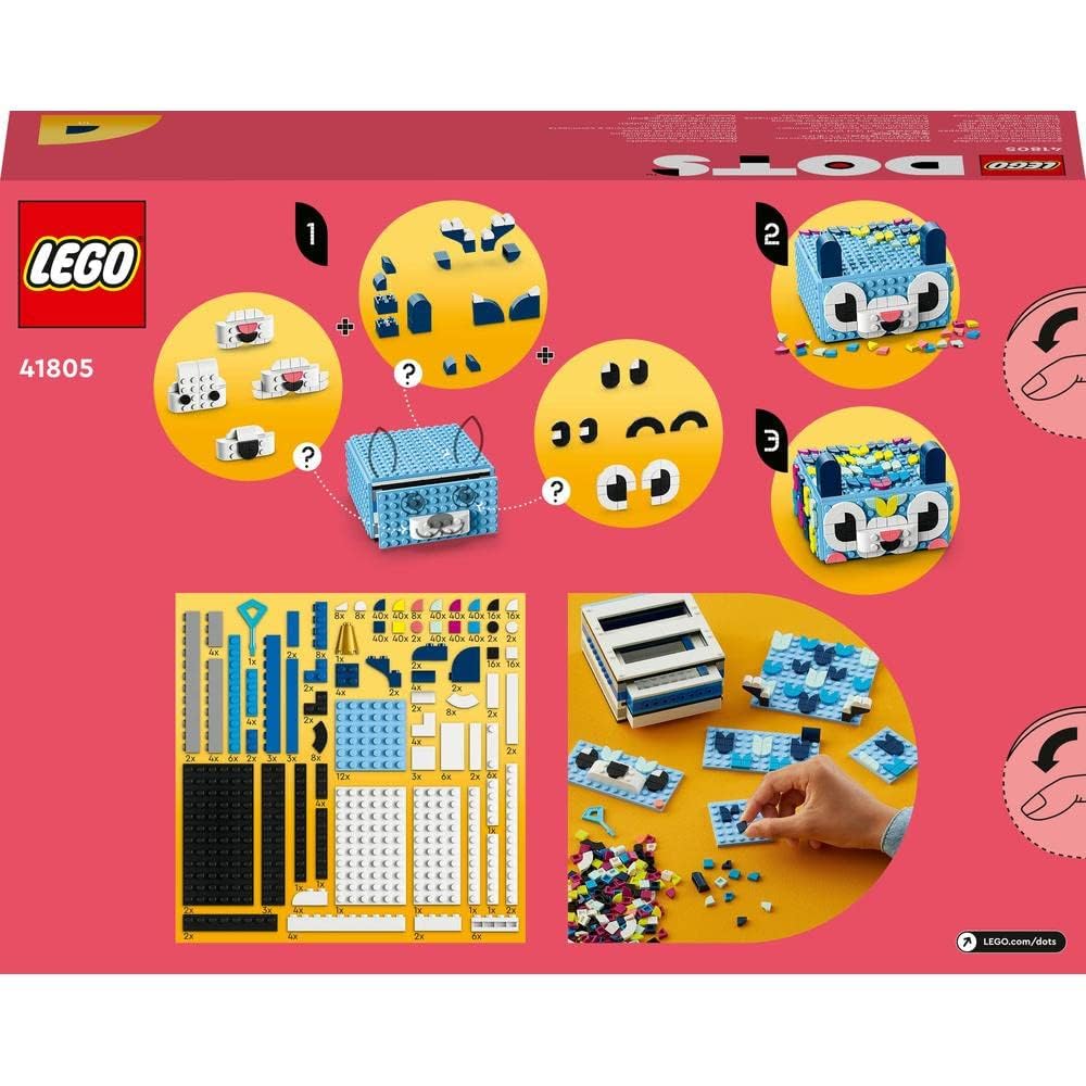 LEGO DOTS Creative Animal Drawer 41805 DIY Craft Kit (643 Pieces)