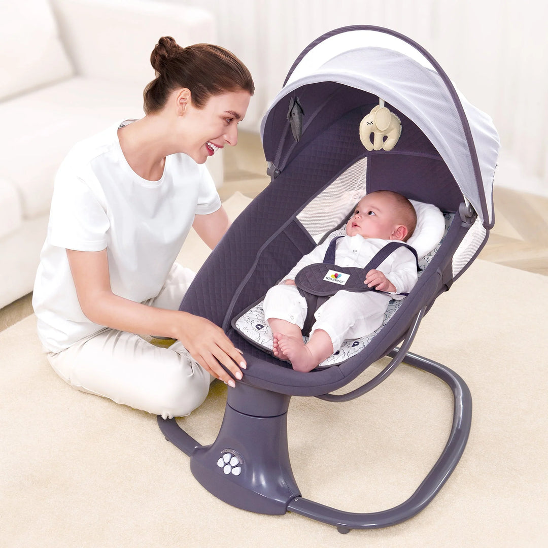 Mastela Deluxe 3in1 Swing Grey (Birth+ to 36 months)