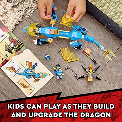 Lego 71760 NINJago Jay Thunder Dragon EVO Playset Featuring a Posable Dragon Toy