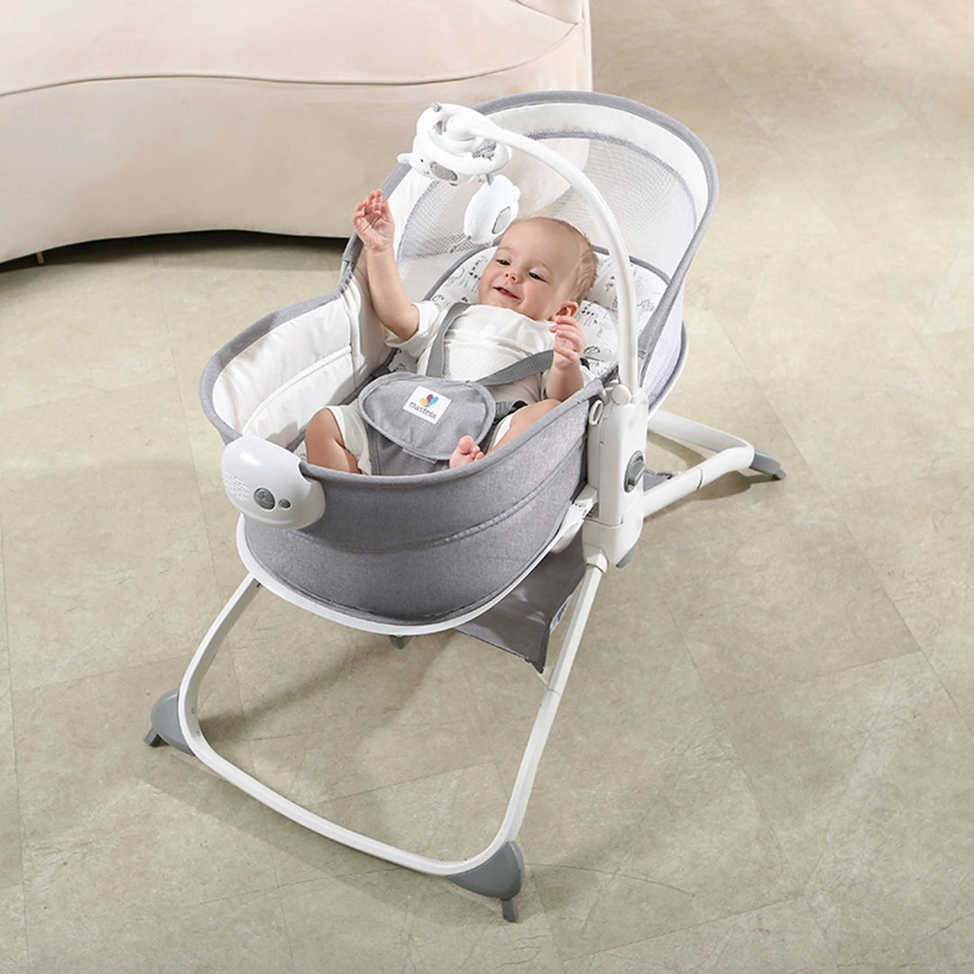 Mastela 6in1 Multi-Function Bassinet, Bouncer and Rocker Grey (Birth+ to 36 months)