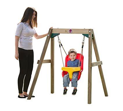 Plum Wooden Baby Swing Set