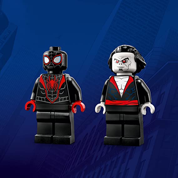 LEGO Marvel Miles Morales vs. Morbius 76244, Spider-Man Building Toy Set for Kids, Boys and Girls with Race Car and Minifigures, Adventures in The Spiderverse