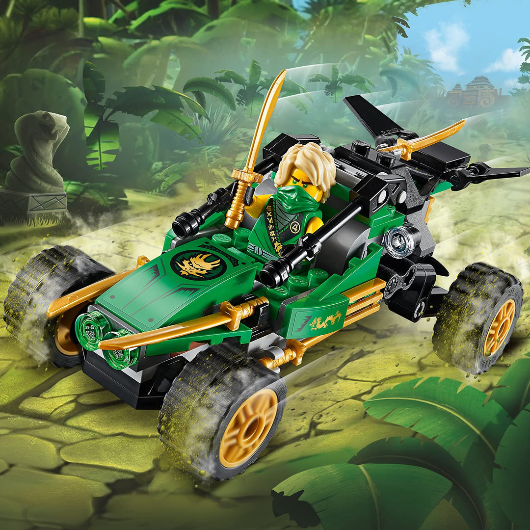 LEGO 71700 NINJAGO Legacy Jungle Raider Car with Lloyd Minifigure, Tournament of Elements Building Set for Kids (Multicolor) (127 Pieces)