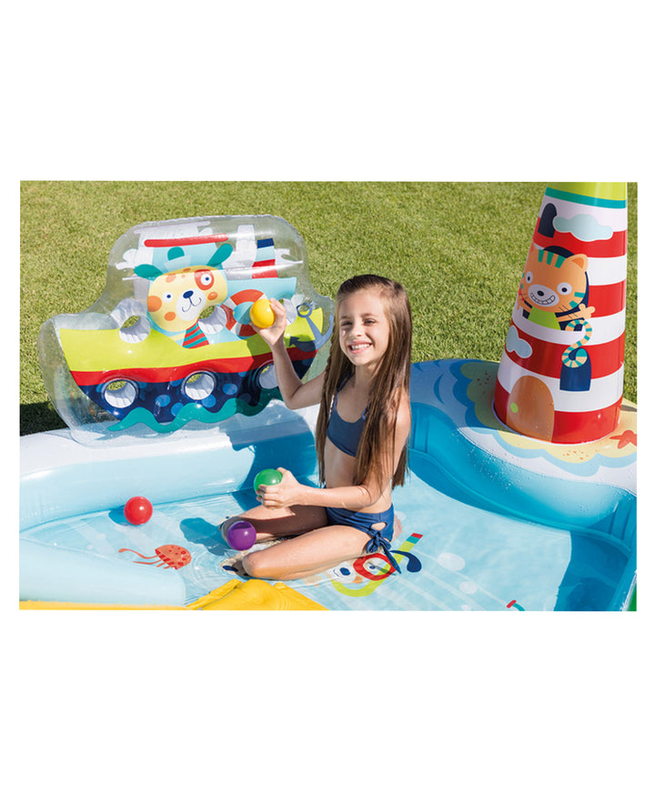 Intex Fishing Fun Play Center Inflatable Swimming Pool - Multicolour