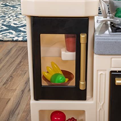 Step2 Classic Chic Play Kitchen | Toddler Kitchen Playset With Accessories & Stool