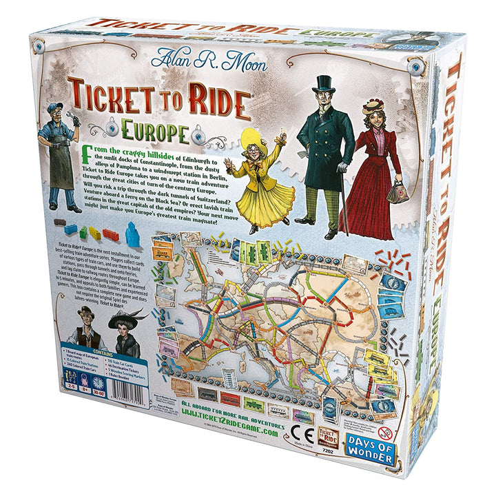 Asmodee Ticket to Ride Europe (Multicolor),for-All Ages